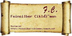 Feinsilber Ciklámen névjegykártya